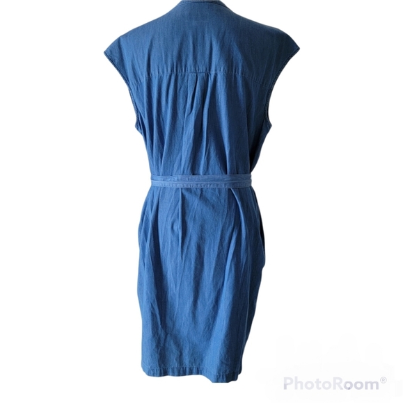 Jones New York Denim Tie Dress- Size 10 - Picture 4 of 13